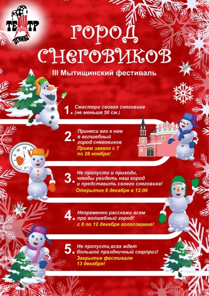 Голосование за приз «ЗРИТЕЛЬСКИХ СИМПАТИЙ онлайн» в III Мытищинском Фестивале «Город Снеговиков» объявляется открытым 🎉 Театр Кукол Огниво Мытищи